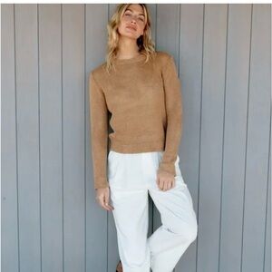 Jenni Kayne Linen Crewneck Sweater in Size small